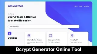 Online Bcrypt Hash Generator | Online Web Tools | bulkwebtools.io