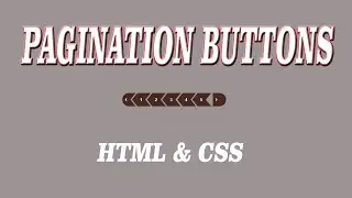 PAGINATION BUTTONS IN HTML CSS || Vickey Technical