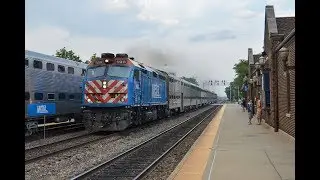 METRA RUSH HOUR Back to back FAST TRAINS at LaGrange road station Amtrak BNSF and MORE!