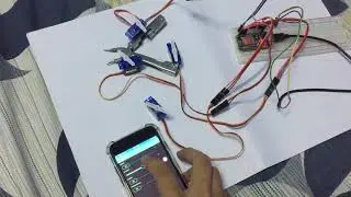 Control servo motor by nodemcu esp8266 with blynk application
