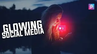 How To Add Glowing Social Media Icon To Your Pictures | PicsArt Tutorial