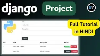 Building a Complete Todo List App with Django and Python - Step-by-Step Tutorial | HINDI