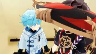 Chongyun y Scaramouche atrapados en el acensor / Nahida y Wanderer momentos (Genshin Impact Español)