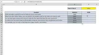 How to search for a string or check if cell contains a specific text