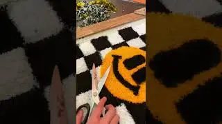 Carpet smiley😃 #punchneedle #shorts