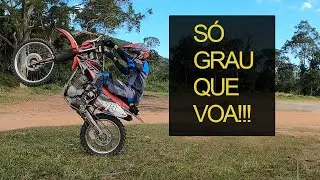 Dia de treino de Crf 230 - manobras - subidão e o grau que voa!!!