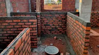 Concrete Bed Above single Layer brick wall window level