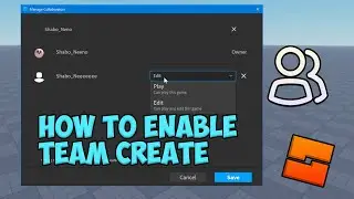 How to Enable Team Create (ROBLOX STUDIO)