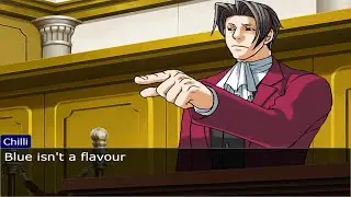A conversation I had with my friend on discord but It's an Ace Attorney meme