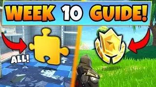 Fortnite WEEK 10 CHALLENGES GUIDE! – PUZZLE PIECES Locations, Treasure MAP (Battle Royale Season 5)