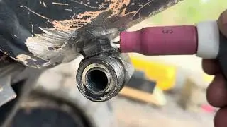The welding skid in action