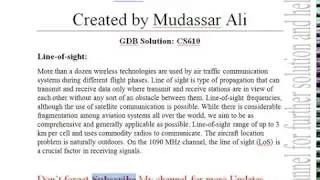 Cs610 GDB No 1 Solution Spring 2018 Last date 17 08 2018