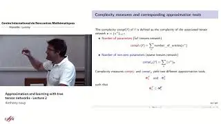 Anthony Nouy: Approximation and learning with tree tensor networks - Lecture 2