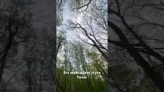 Bro made a beat in the forest 🌿🍃🌳 