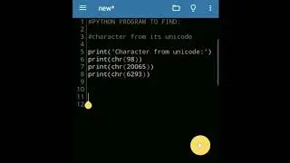 Find character from its #unicode  Find unicode from #Character #Python