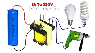 3V To 220V Inverter | Dc To Ac | Mobile Charger Se Inverter Kaise Banaye _