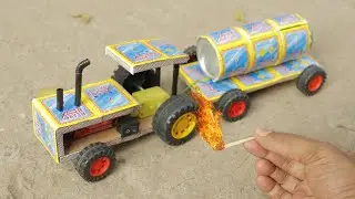 How to Make A Tractor with water tank from matchbox 🚜 Matchbox Car -  Mini Car