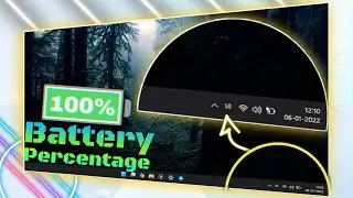 How To Enable Battery Percentage Icon/Widget on Windows 11 Taskbar | PC & Laptop Trick
