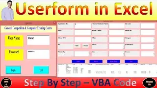 Fully Automated Data Entry User Form in Excel - Step By Step | Create User form in Excel using VBA