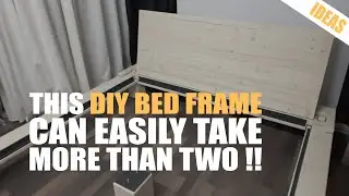 DIY bed frame and head board. Strong, quiet and beautiful.