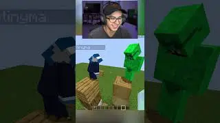 Minecraft Telepathy TEAM TOWER?🧠🤔 w/Cheappickle tinymacdude #minecraft #shorts #minecraftshorts