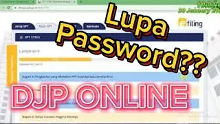 Lupa Password Lapor Pajak | Lupa Sandi Lapor Pajak | Lapor SPT Tahunan | Lapor Pajak