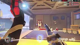 Wine protonified 4.6 + DXVK 1.03 - Overwatch LOW settings - Practice Range - Linux Nvenc