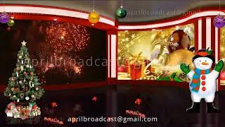 Christmas TV Studio Set 41 - Virtual Green Screen Background Loop
