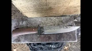 Knife with no power tools challenge! Forging a knife with zero power tools!