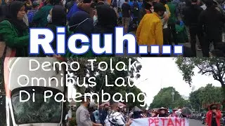 Demo Tolak UU Cipta Kerja Di Gedung DPRD Sumsel Berlangsung Rusuh Dan Mobil Polisi Rusak