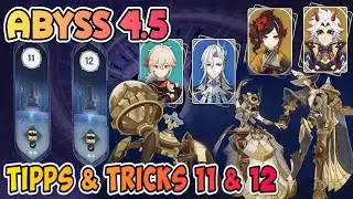 Abyss 4.5 - Floor 11 & 12 FULL GUIDE - Tipps & Tricks | Genshin Impact