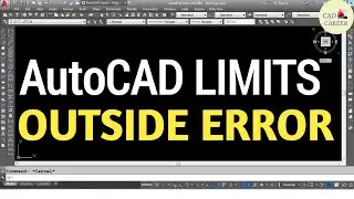 OUTSIDE LIMITS ERROR IN AUTOCAD | LIMITS OUTSIDE ERROR | AutoCAD Tutorial for beginners