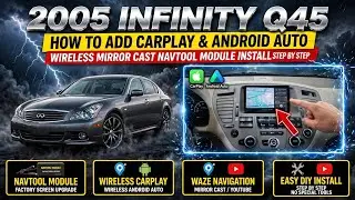 2005 INFINITY Q45 Carplay Android Auto wireless mirror cast step by step Navtool module install