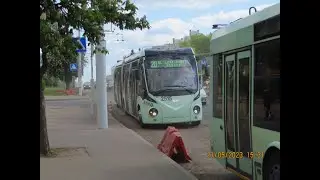 Минск, поездка в троллейбусе БКМ-43300Д, парк.№ 2515, марш.20 (21.05.2023)