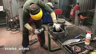 Welding cast iron, tractor part