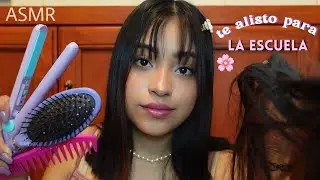 ASMR tu hermana mayor te peina para ir a clases 💕