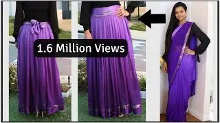DIY | Convert Saree into Skirt | Convert Saree into Dress
