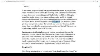 Eloquent JavaScript Read-Along - Program Structure - 001 - Expressions And Statements