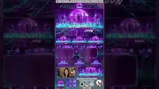 Synthwave Neon City Twitch Overlay Pack | Animated