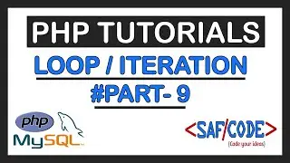 PHP Tutorials  - Loops In PHP ||  Iteration | For | while| Do While| Foreach Loop in PHP Part 9