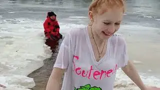 BATHING ICE WATER SWIMMING #02 ICE HOLE BATHING | COLD WATER | SWIMM WINTER EPIPHANY BAPTISM 2024