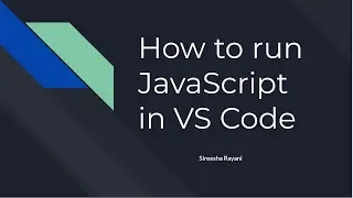 How to run JavaScript in Visual Studio Code (Swedish/Svenska)
