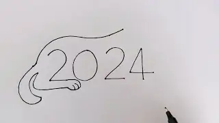 How To Draw Dog With 2024 | How to turn 2024 in cute puppy drawing