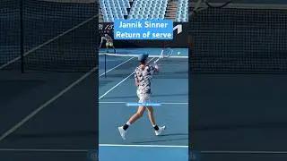 Jannik Sinner return of serve 💥 🇮🇹 🎾 Will he win a grand slam in 2024?! 🏆 🤔 