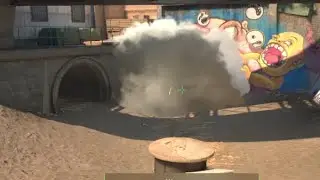 CS2 Overpass Monster smoke from CT