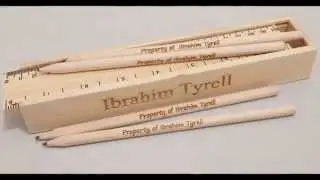 Personalised wooden pencils from acetoys eu