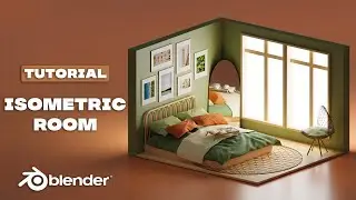 Cozy Isometric Bedroom Made In Blender - 3D Modeling Tutorial For Beginners