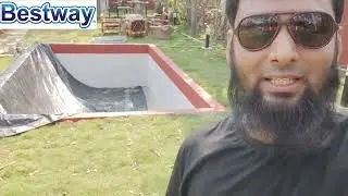 Bestway 18x9x4 Portable Swimming Pool Installed Below the Ground