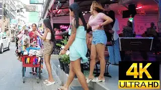 Pattaya 4K Walk Soi BuaKhao, Soi 7, Beach Road, TREE TOWN, Soi Diana. Jun 2023.