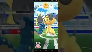 pokemon go, solo raid against helioptile with @JonTheAlienX